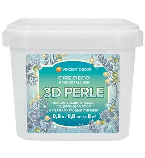 Финишное покрытие Cire Deco base Metalisse 3D Перль База P 0,8 л