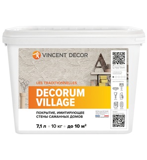 Интерьерное структурное покрытие Decorum Village 10 кг